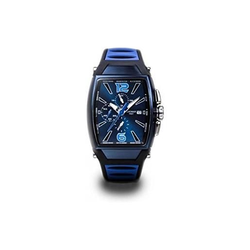 Locman orologio Locman tremila 0550b02s-blblsksb al quarzo (batteria) acciaio quandrante blu cinturino silicone