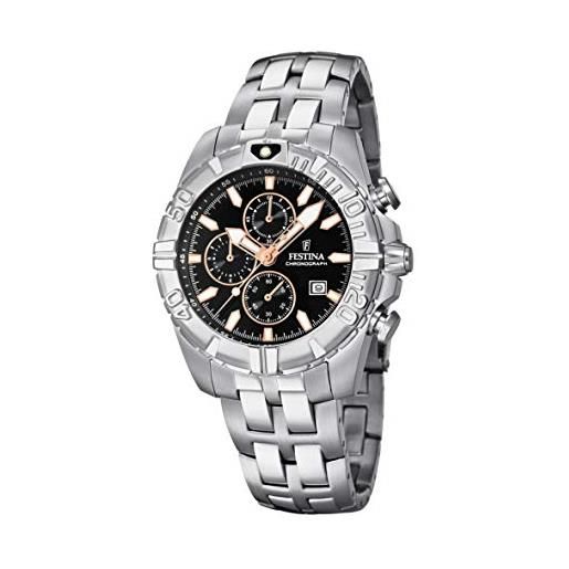 Festina orologio cronografo quarzo uomo con cinturino in acciaio inox f20355/6