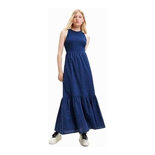 Desigual vest_lourdes 5201 dress, blu, l donna