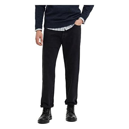 SELECTED HOMME slhloose-kobe 24301 black jeans w noos, denim nero, 29w x 32l uomo
