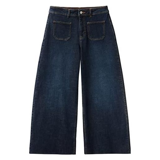 United Colors of Benetton pantalone 4gz7de011 jeans, blu denim 901, 38 donna