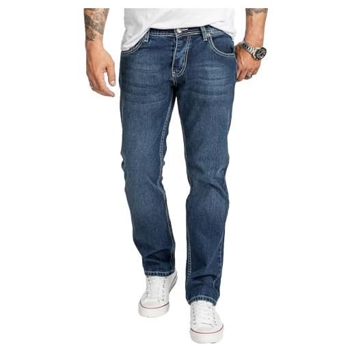 Rock creek jeans da uomo di design denim blu pantaloni jeans uomo rc-2098 w29-w44, rc-2402-blu, 40w x 32l