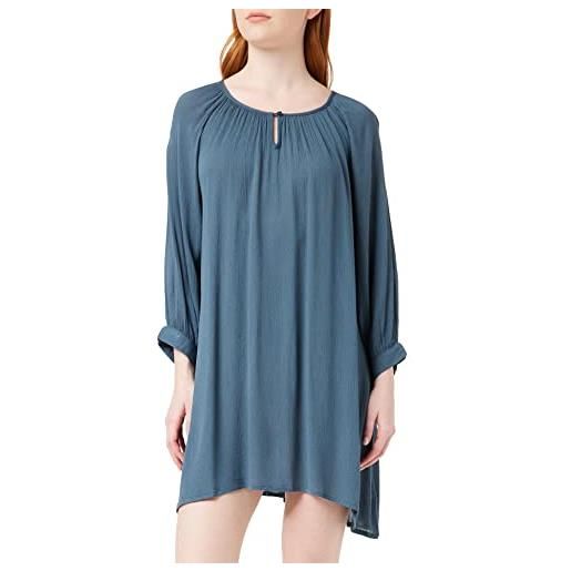 KAFFE women's 3/4 sleeved tunic long flowy-camicia da donna shirt, blu orione, 46