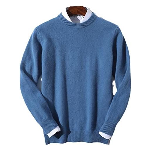 Bervoco 100% cashmere maglione uomo pullover quotidiano caldo all-match maglia maglione, scarpette a strappo voltaic 3 velcro fade - bambini, xl