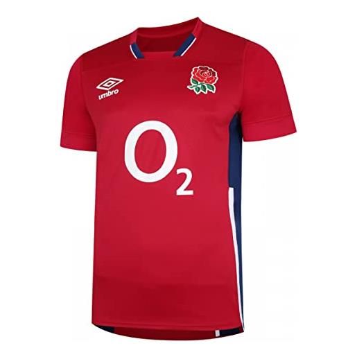 Umbro maglia da uomo inghilterra 2021/22 replica alternativa rugby union jersey top rosso, rosso/blu. , s