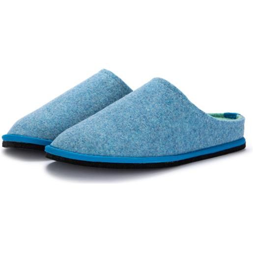 LÖWENWEIß löwenweiss | pantofole feltro di lana blu turchese