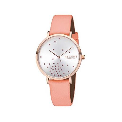 REGENT ba-601 - orologio da donna, 36 mm, con pietre glitterate, colore: oro rosa