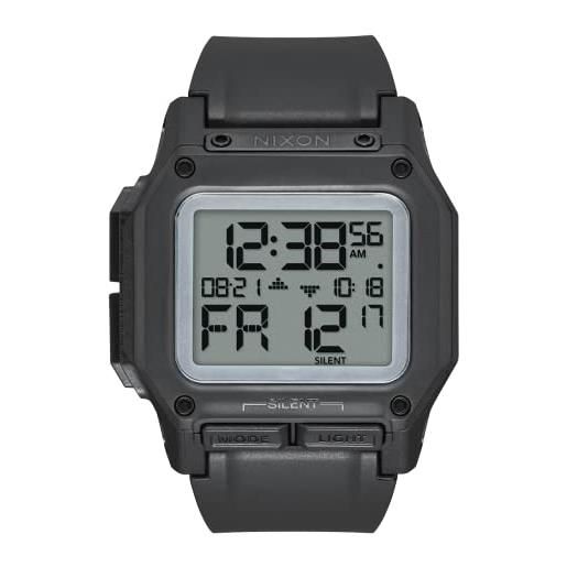 NIXON regulus a1180 - black/positive - 100m water resistant men's digital sport watch (46mm watch face, 29mm-24mm pu/rubber/silicone band)