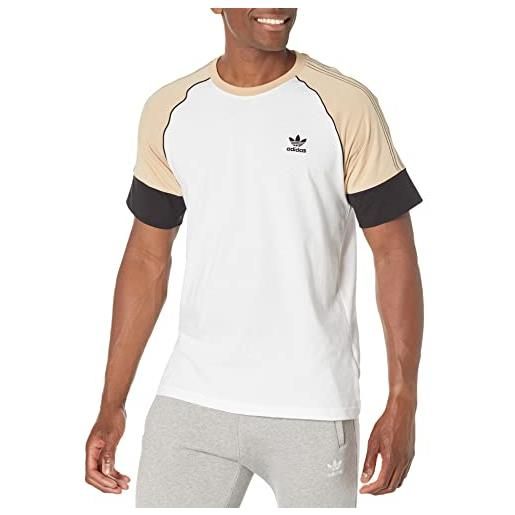 adidas Originals maglietta a maniche corte superstar da uomo, bianco/beige magico/nero, s