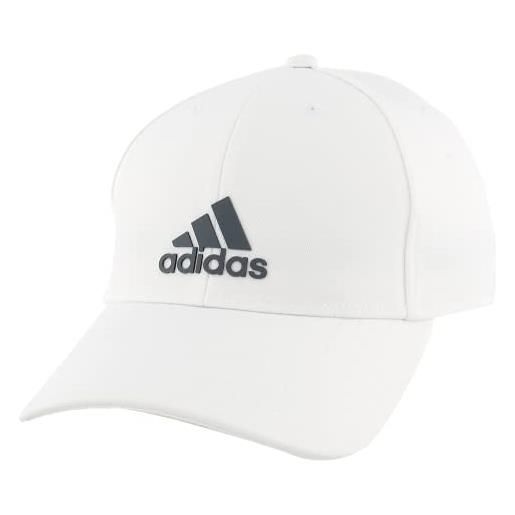 adidas decision structured cap cappelli da baseball, bianco/onice, taglia unica uomo