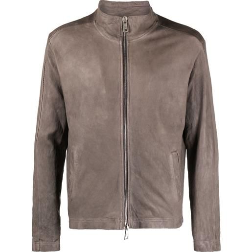 Giorgio Brato giacca con zip a collo alto - grigio