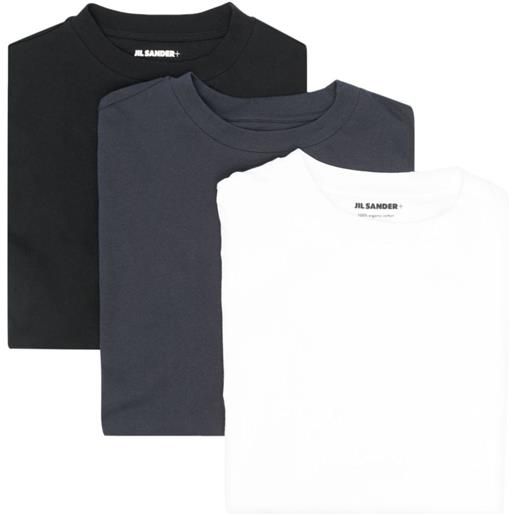 Jil Sander set di 3 t-shirt con stampa - bianco