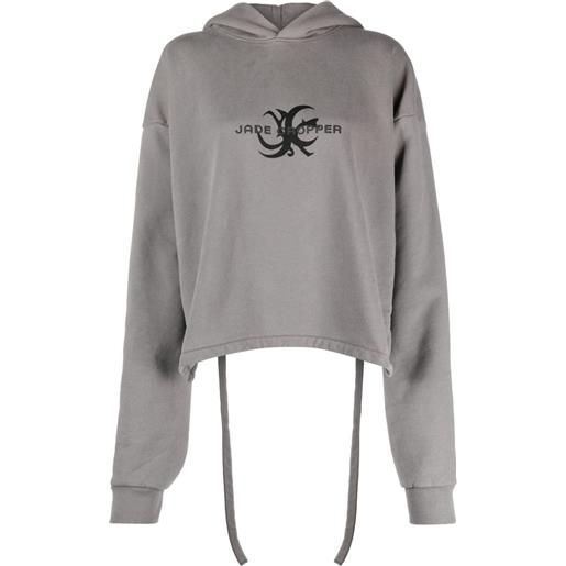 Jade Cropper maglione con stampa - grigio