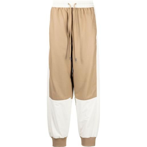 JW Anderson pantaloni sportivi con design color-block - marrone