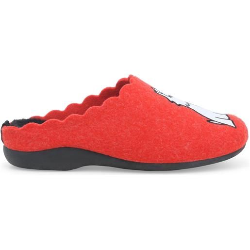 Melluso pantofola donna in tessuto rosso pd827d