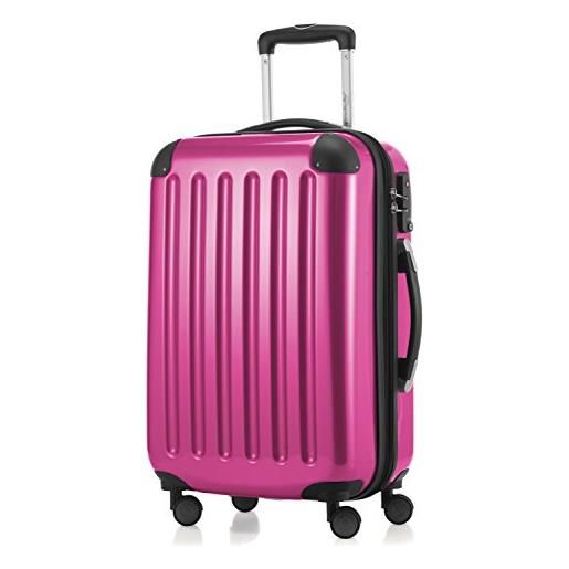 Hauptstadtkoffer - alex - bagaglio a mano con scomparto per laptop, valigia rigida, trolley espandibile, 4 doppie ruote, tsa, 55 cm, 42 litri, rosa