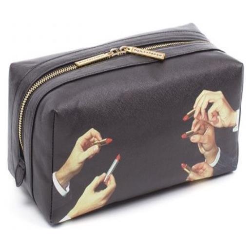 SELETTI beauty case 23 x 8 cm lipsticks black 02554