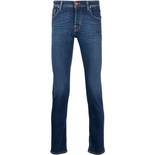 Jacob Cohën jeans skinny con applicazione logo - blu