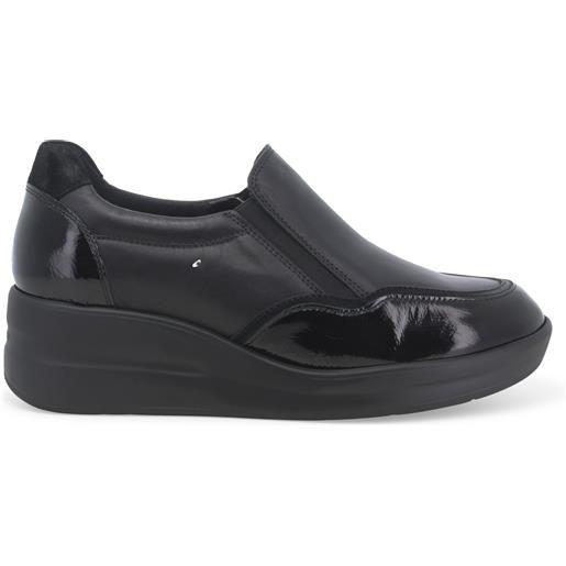 Melluso sneakers donna in camoscio nero r25641d