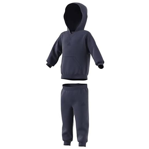 adidas in b hood fl ts tuta, grigio (brgrin), 6 meses unisex-bimbi