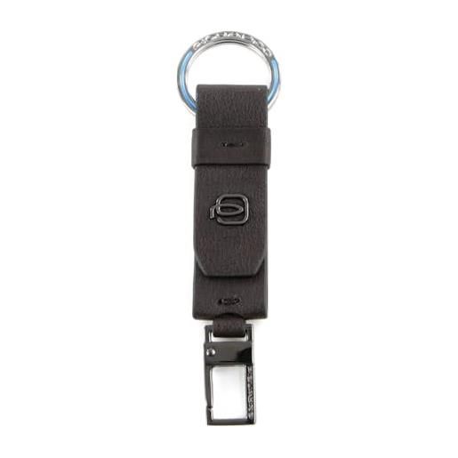 PIQUADRO porta chiavi ciondolo con moschettone | piquadro black square | pc3751b3-nero