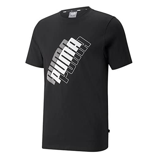 PUMA uomo regular tops t-shirt power logo da uomo xl black