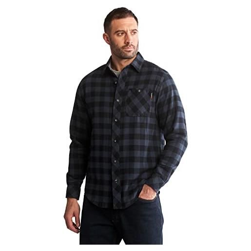 Timberland pro men's woodfort mid-weight flannel work shirt
