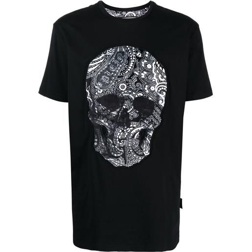 Philipp Plein ss paisley skull t-shirt - nero