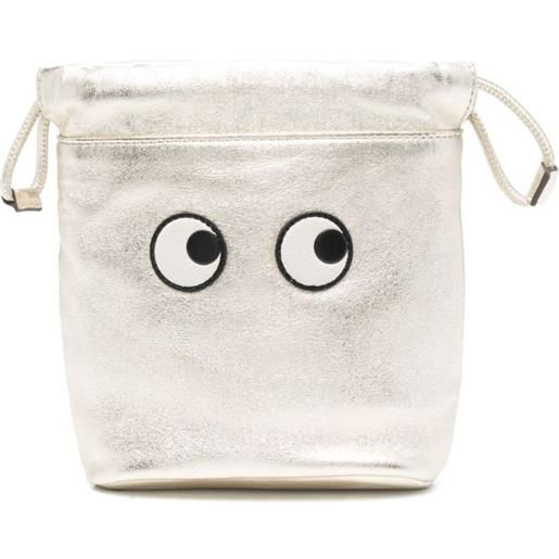 Anya Hindmarch borsa tote eyes con coulisse - oro