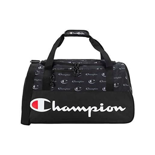 Champion borsa da viaggio con logo, nero tradizionale. , taglia unica