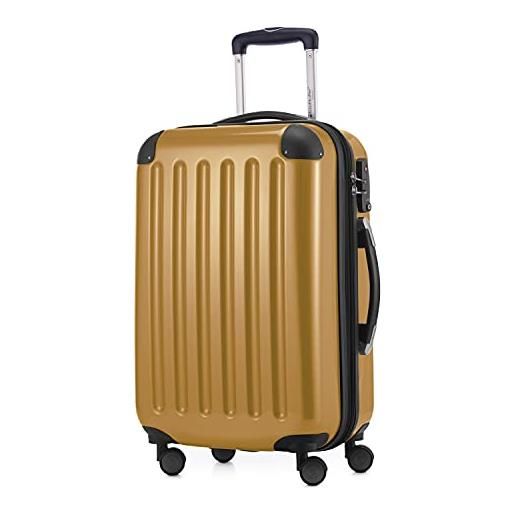 Hauptstadtkoffer - alex - bagaglio a mano con scomparto per laptop, valigia rigida, trolley espandibile, 4 doppie ruote, tsa, 55 cm, 42 litri, autunno oro