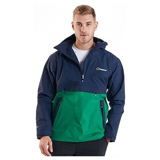 Berghaus giacca impermeabile da uomo con mezza zip, resistente, traspirante