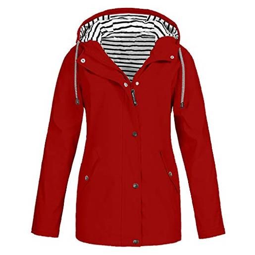 Rmoon Cappotto Donna rmoon cappotto invernale donna con cappuccio giacca lungo elegante caldo parka lunghi trench giubbotto giubbino