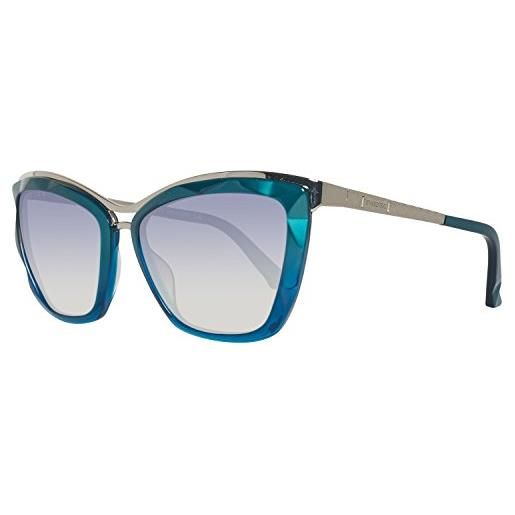 Swarovski sk0116-5687w occhiali da sole, turchese (shiny turquoise), 56 donna