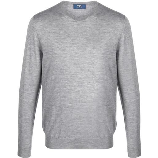 Fedeli maglione girocollo argentina - grigio