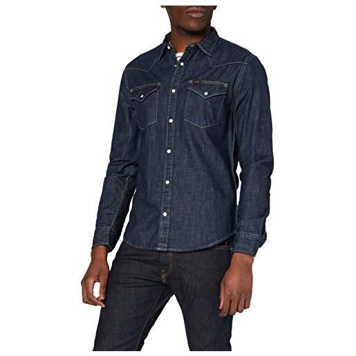 Lee western shirt, camicia, uomo, blu (blueprint h), s