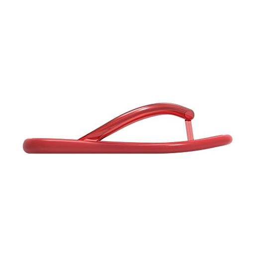 melissa airbubble flip flop ad, sandali bassi donna, rosso, 39 eu