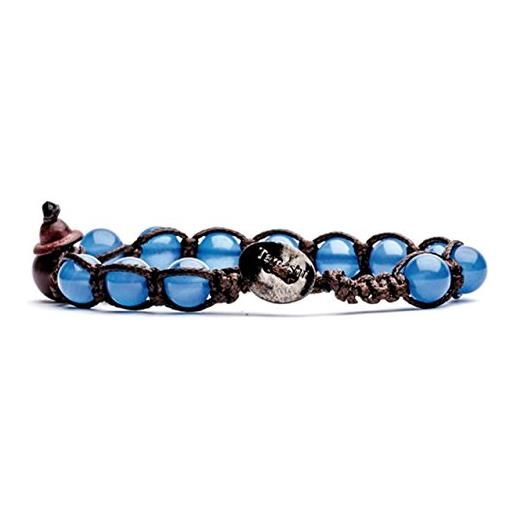 Tamashii bracciale tibetano in agata blu bhs900-18