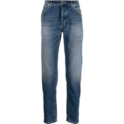DONDUP jeans slim con effetto schiarito - blu