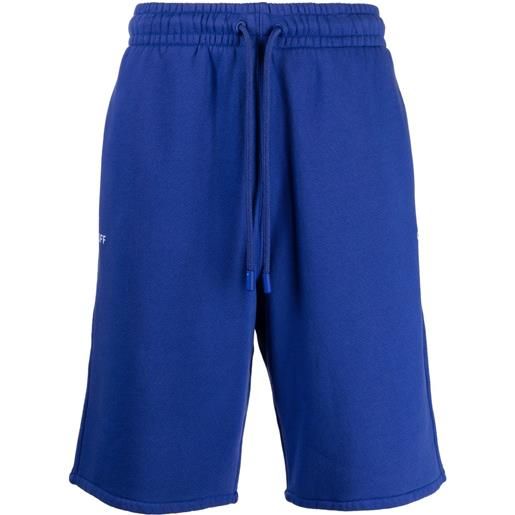Off-White shorts sportivi con stampa - blu