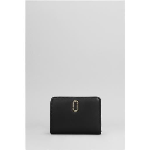 Marc Jacobs portafoglio the mini compact in pelle nera