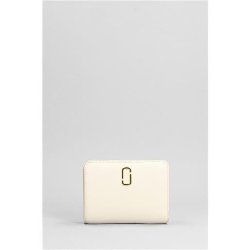 Marc Jacobs portafoglio the mini compact in pelle bianca