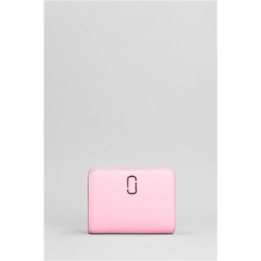 Marc Jacobs portafoglio the mini compact in pelle rosa
