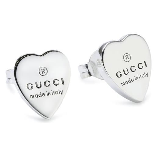 Gucci orecchini trademark cuore argento 925 ybd223990001