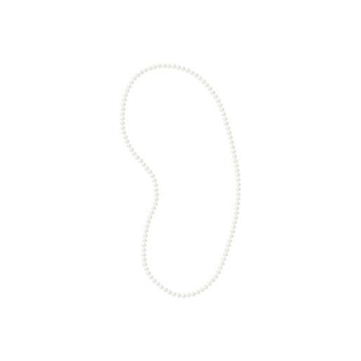 PEARLS & COLORS NATURAL FINE PEARLS pearls & colors - collana lunga di perle d'acqua dolce semi-barocche - colore bianco naturale - qualità aaa+ - lunghezza 60 cm - gioiello da donna