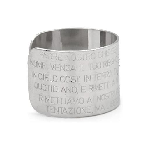 Damiano Argenti anello fascia in argento 925 con incisa la preghiera padre nostro argento