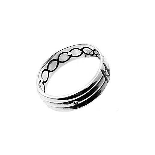 Inmaculada Romero IR anello argento anello sterling 925m atlante 6mm. Unisex wide. 