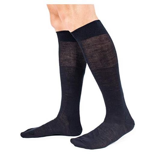 Ciocca calza lunga liscia in lana seta - 3/6 paia - made in italy [844_088l_125_3]