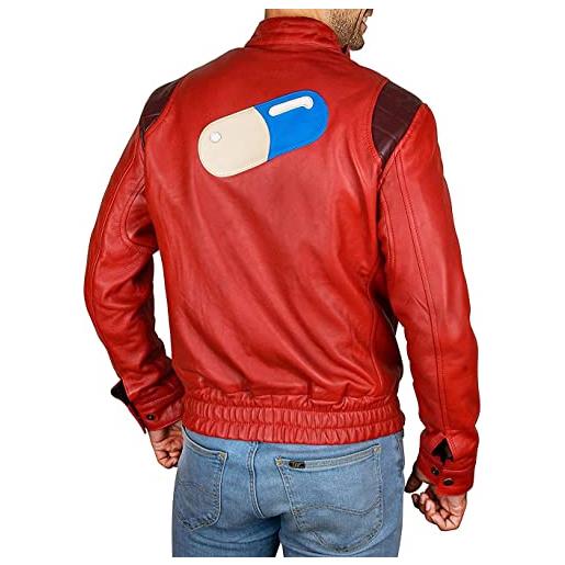 Fashion_First - giacca da uomo akira shotaro kaneda in pelle, colore: rosso/nero akira red giacca l