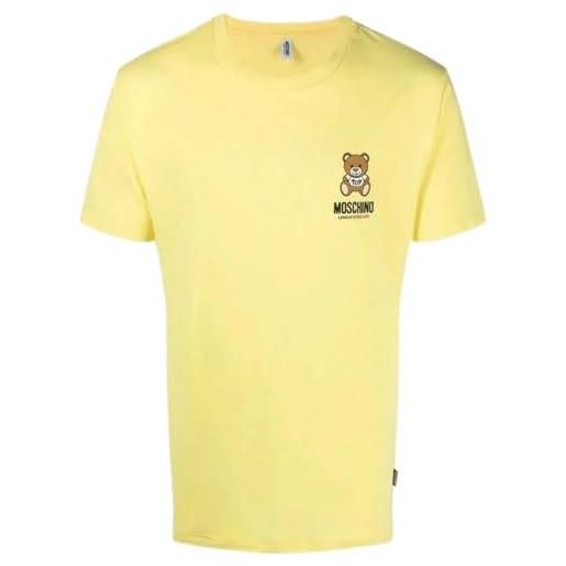 Moschino t-shirt uomo a07844410 giallo t-shirt intimo xl